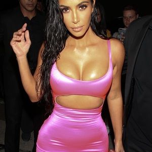 KIM KARDASHIAN PINK MINI DRESS